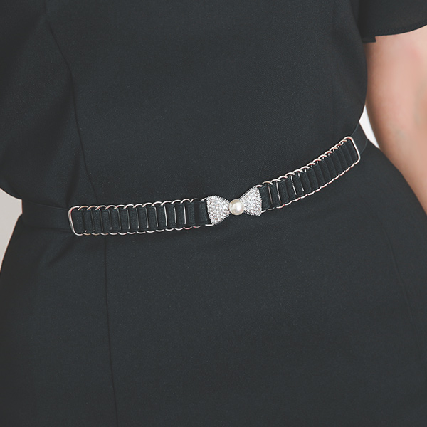 珍珠宝石 蝴蝶结 松紧带 腰带