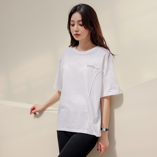 summer time 开叉 T恤衫
