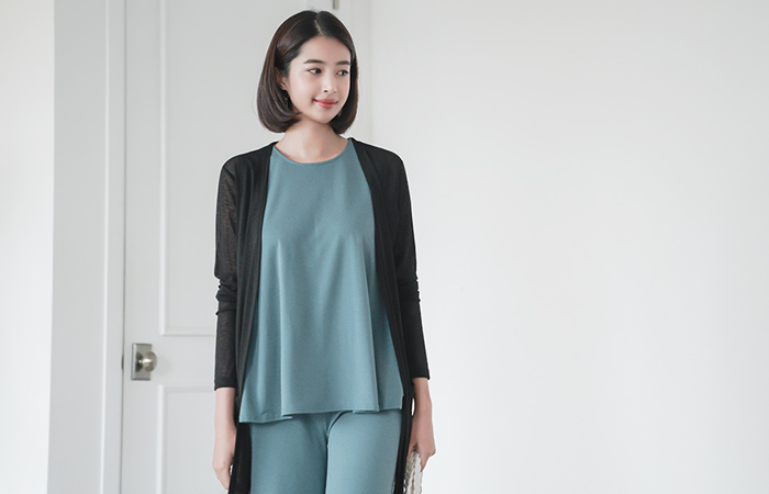 冰板马克西罗布羊毛衫