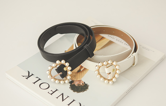 爱的 珍珠 爱心 腰带