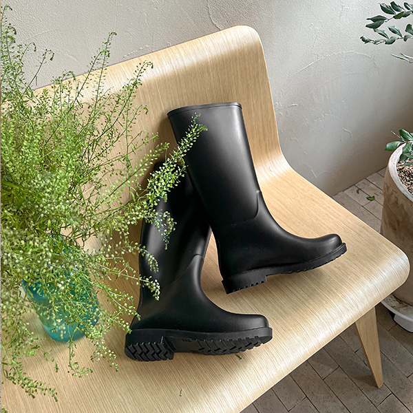 简单 日常 长款 레인 靴子
