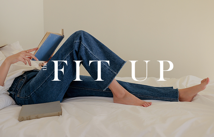[the Fit Up] 容易! 高品质 休闲风格 宽松 裁剪 牛仔色