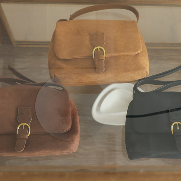 都市 翻毛皮 方形 肩包