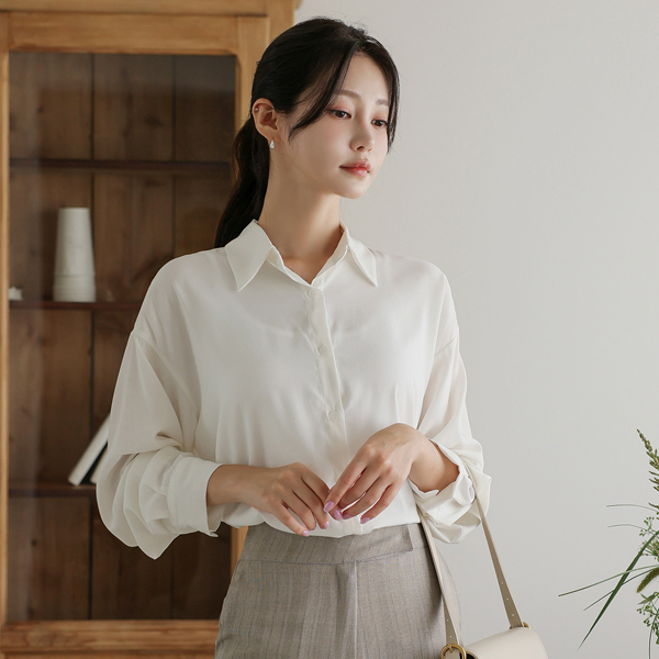 秋季 日常 衬衫 罩衫