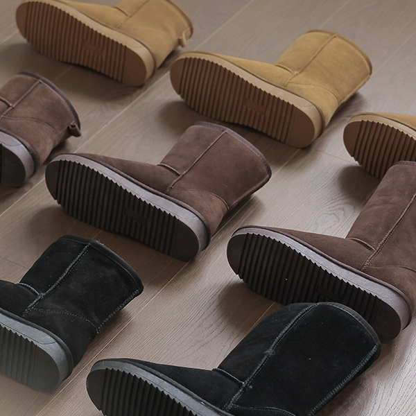 日常 牛皮 翻毛皮 ECO-毛 雪地靴 靴子 (短/中跟/长款ver)