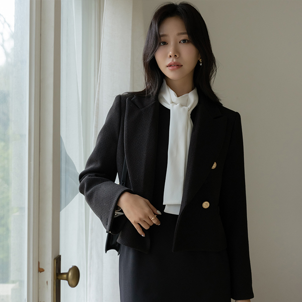 黄金 扣子 稍厚的 7分裤 夹克