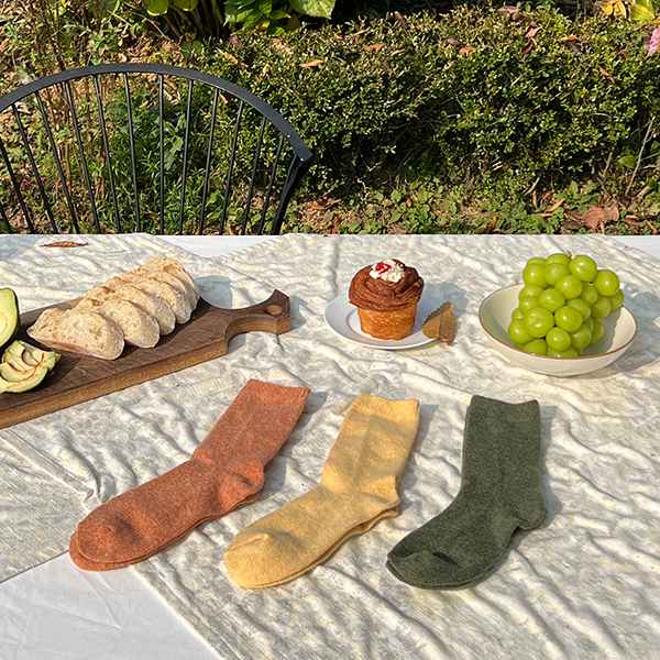 柔丝 羊绒&메리노울 颜色 袜子