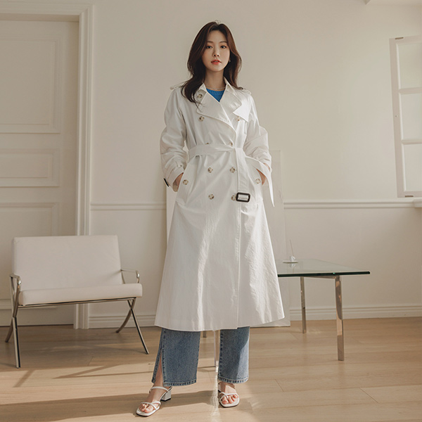 柔色 颜色 棉 风衣 大衣