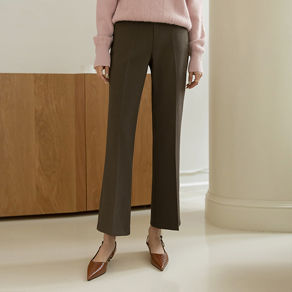 底端 开衩 喇叭 속 拉绒 宽松长裤