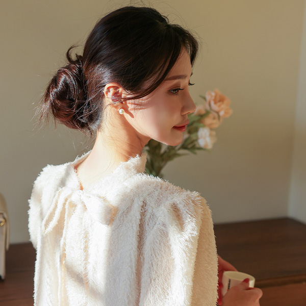 浪漫 穗饰 包 蝴蝶结 领带 罩衫