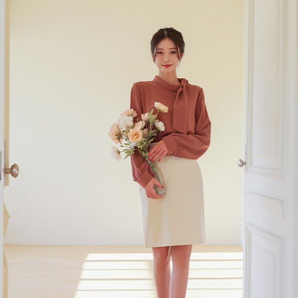 柔软的 高腰 5分 弹力 裙子