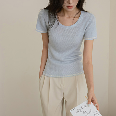 凉爽 配色 日常 圆领 针织衫