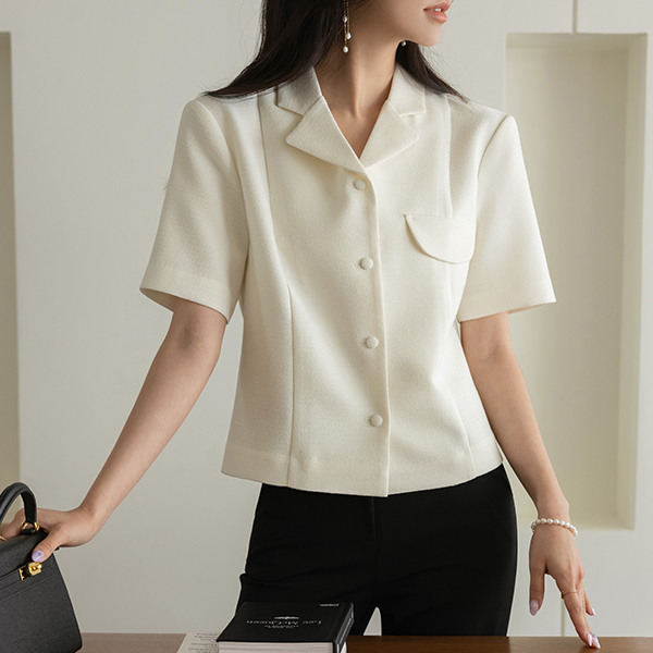 아토 罩衫 粗呢 夹克