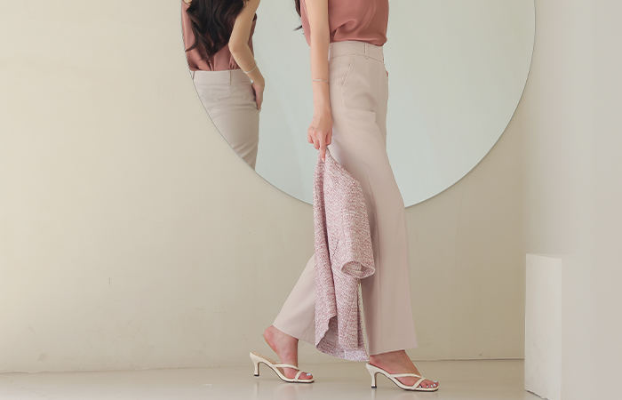 天然 宽松 喇叭 宽松长裤