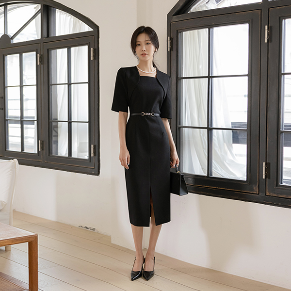 트윗 短上衣 风格 摩登 连衣裙