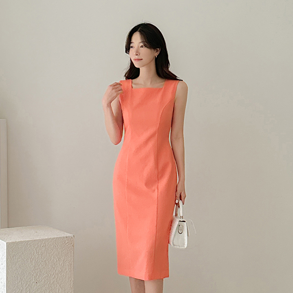 데니아 方领 背心 连衣裙