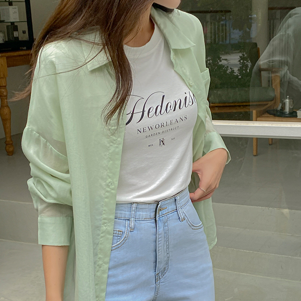 썬 스크린 软绵绵软的 夏天 天丝 衬衫