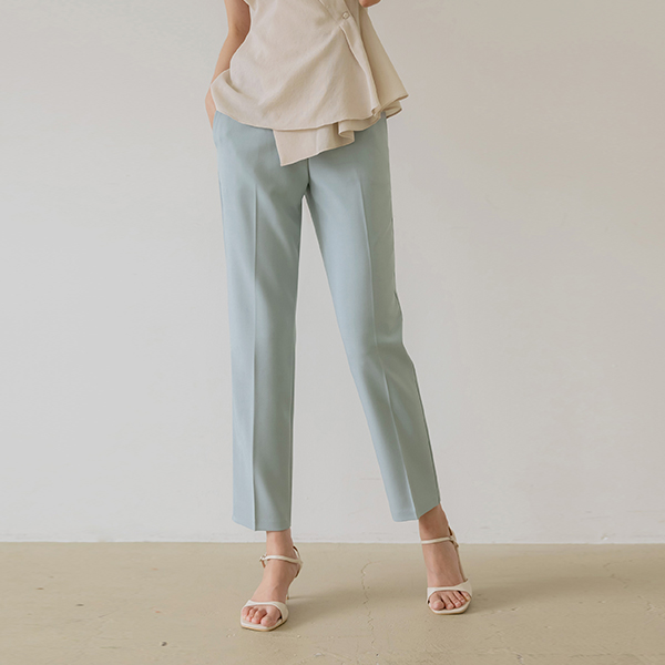 스토미 透明 一字型 宽松长裤