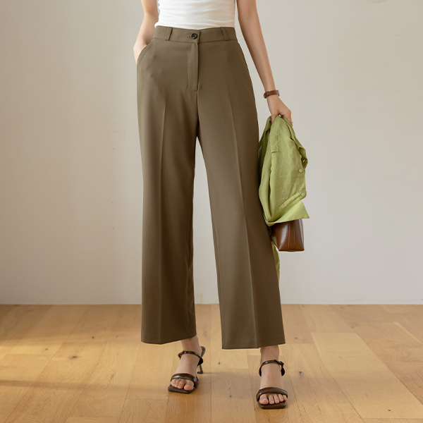 줄리안 弹力 宽绰 宽松长裤