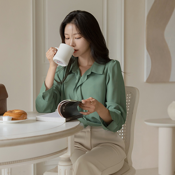 领子 荷叶 훌 罩衫