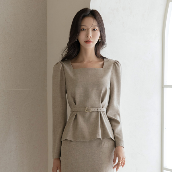 매그 맞주름 腰带 Set-up 罩衫