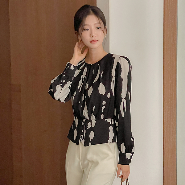 Julia 情调 印染 罩衫