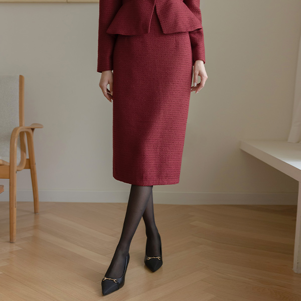 론즈 粗呢 H字型 Set-up 裙子