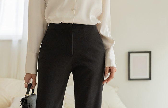 케이 稍厚的 클린핏 拉绒 Set-up 宽松长裤