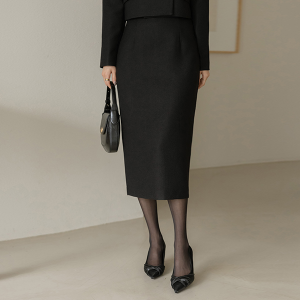 미즈 H字型 粗呢 Set-up 裙子