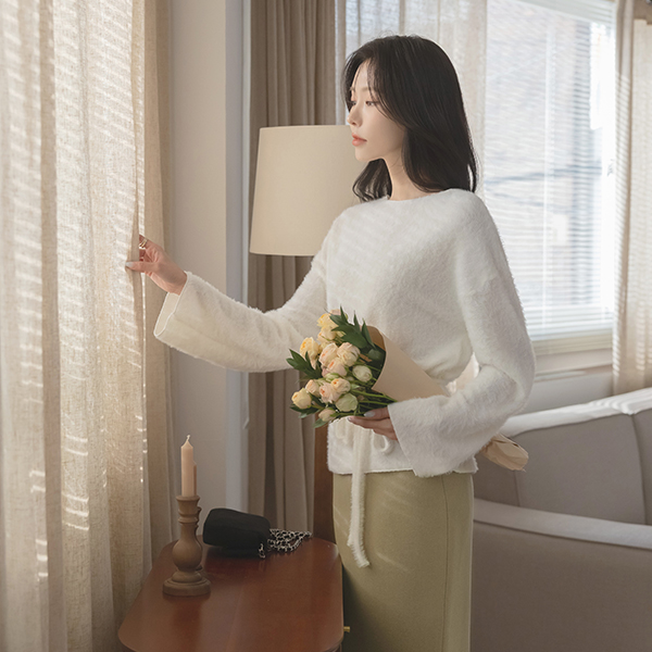 雪花 自然 漂亮的版型 鞋带 针织衫