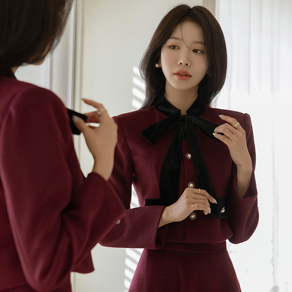 Rya 羊毛 领带 棉衣 Set-up 夹克