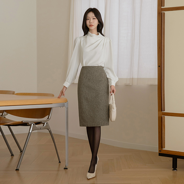 메르니 羊毛 H字型 Set-up 裙子