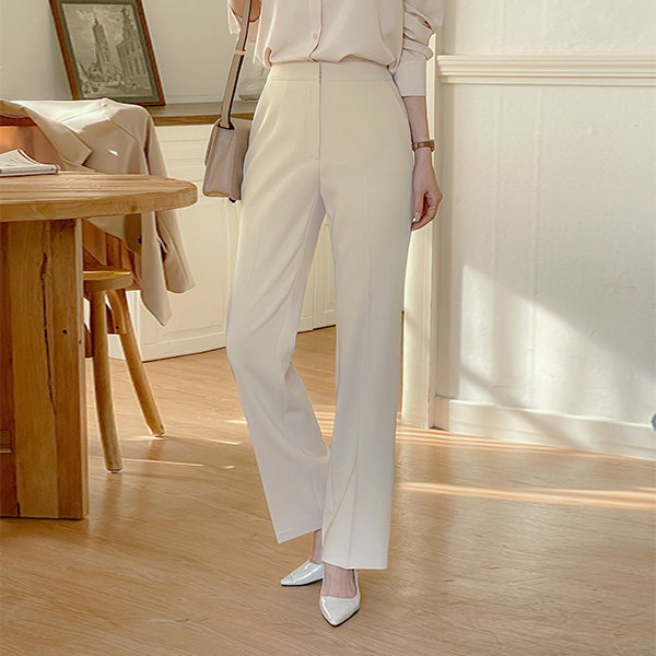 稳定 松紧带 一字型 宽松长裤