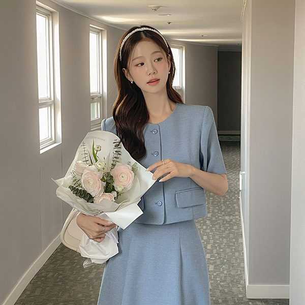 粗呢 亚麻 7分裤 Set-up 夹克