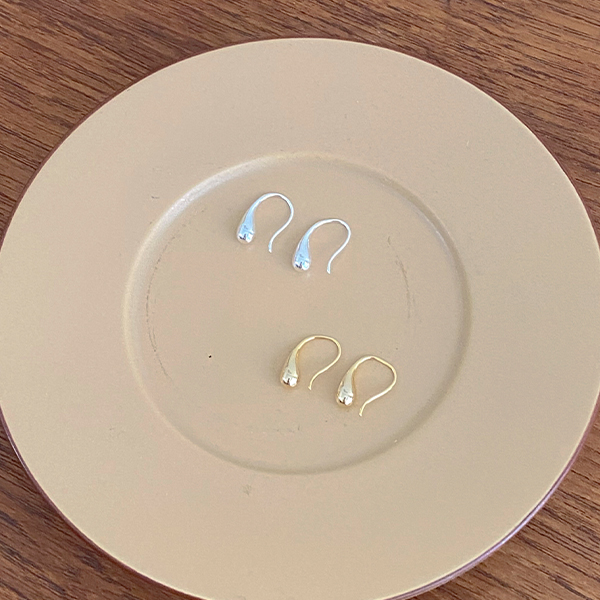 简单 斯利姆 水珠 耳环