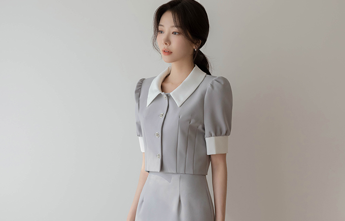 Grace 翻领 7分裤 Set-up 夹克