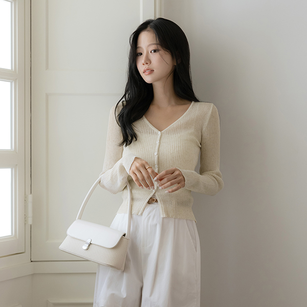 에어리 亚麻 条绒 夏天 开衫