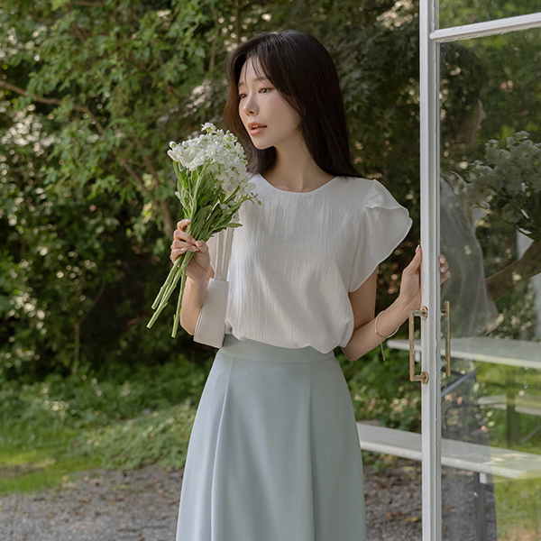 纯正 郁金香 袖 二重 罩衫