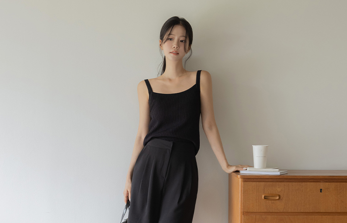 亚麻 夏天 细密 条绒 背心 针织衫