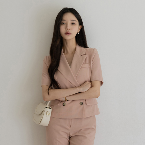 双 扣子 短袖 Set-up 夹克