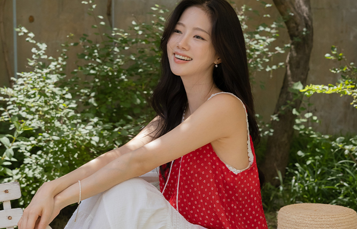 蕾丝 二重 碎花 背心 罩衫