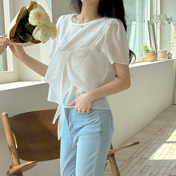 布卢姆 透视 吊带&罩衫 SET