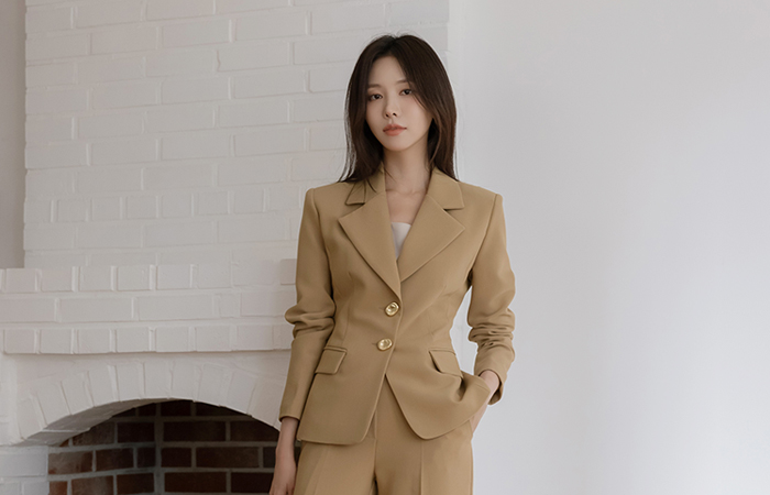 石头 黄金 扣子 正装 Set-up 夹克