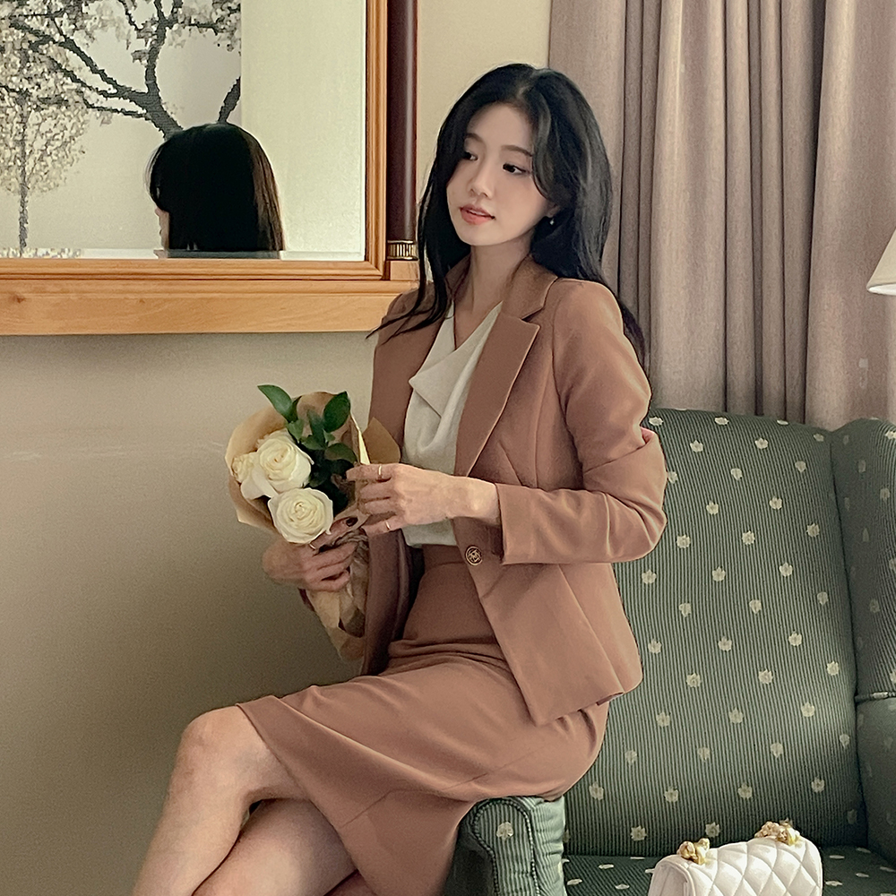 劳拉 女性化的 荷叶边 Set-up 夹克