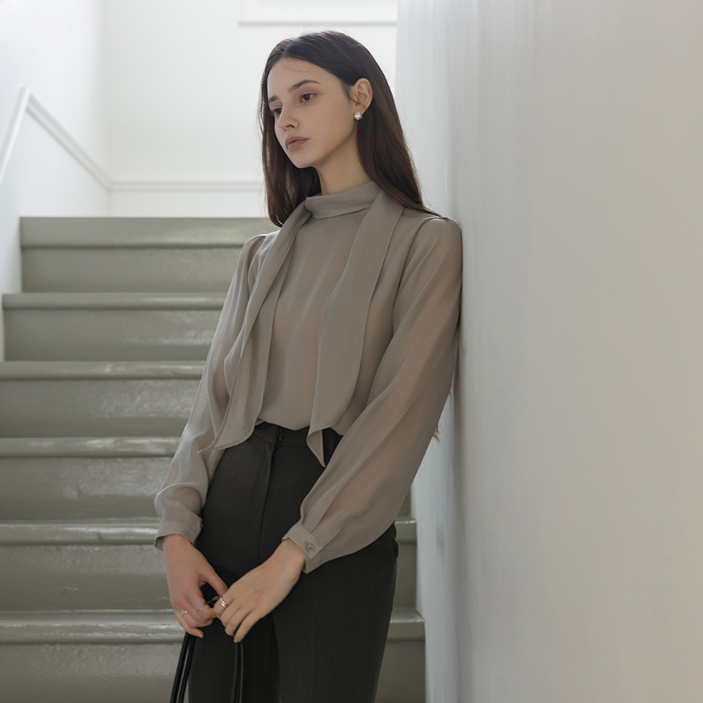 透视 领带 罩衫