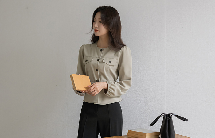 风衣 风格 荷叶边 罩衫(+腰带)