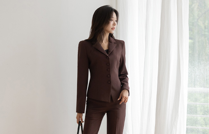 古典 翻领 Set-up 夹克(+腰带)
