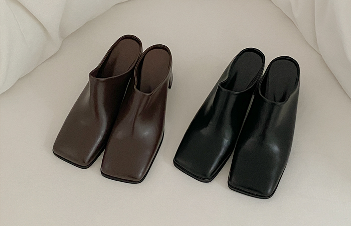 摩登 Square Toe 无后跟板鞋 鞋