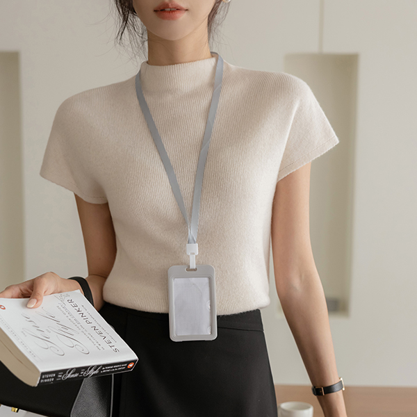 이즈 羊毛 羊绒 半高领 针织衫