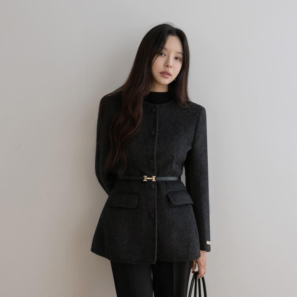 高品质 羊毛 线条 手工 夹克